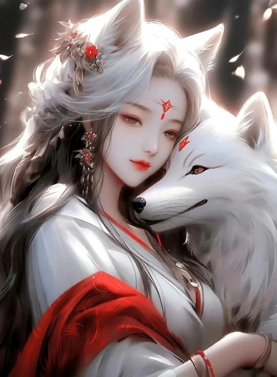 A woman and her wolf