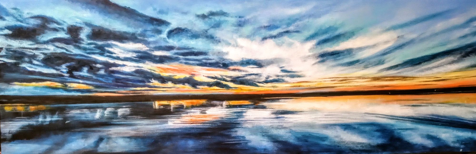 <lora:Alcohol Ink Splash:1.0> <lora:Liquid Ink Flux:1.0> <lora:hyperkraximalismus:1.0> A beautiful sunset not quite on the horizon with dark...