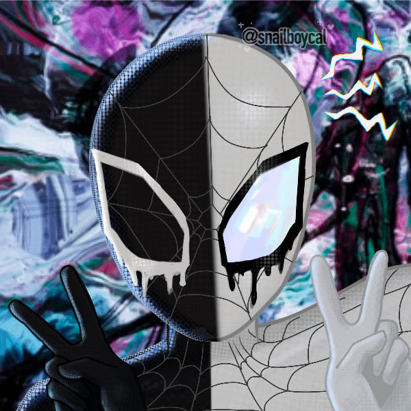 black and white spidersona