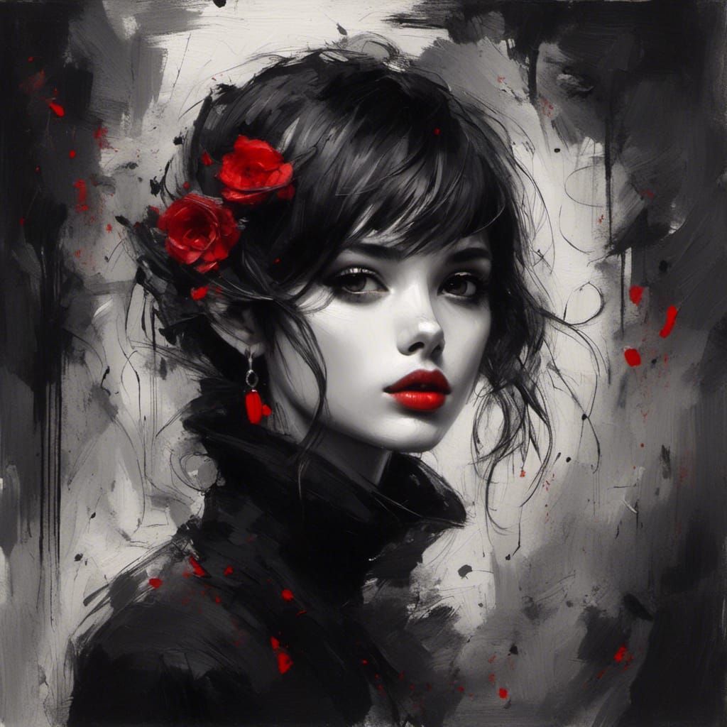 Angel girl rainbow hair cute model rain 8k resolution concept art beautiful gothic art fauvism brutalism