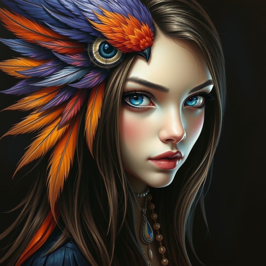 strange amazing creature big eyes cute expressionism acrylic art beautiful