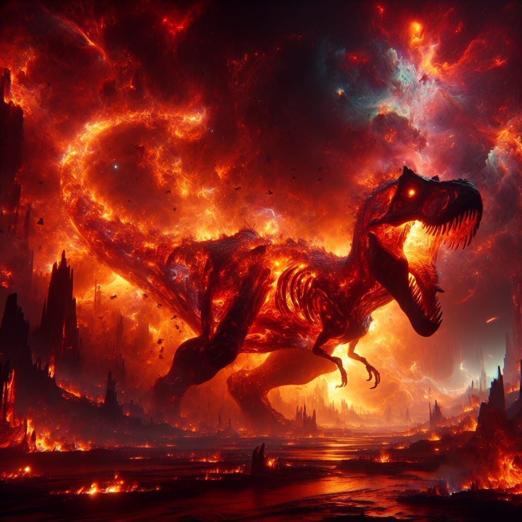 tyrannosaurus in a city full of people pencil sketch watercolor