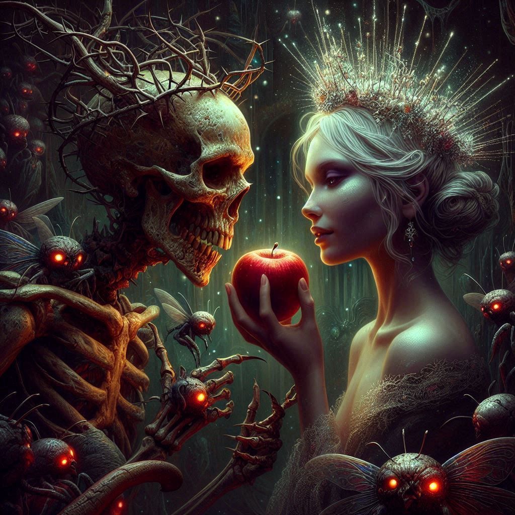 Adorable smile Gothic girl Tim Burton Kandinsky Gustav Klimt deep color cool colors hyperdetailed Eldritch bokeh