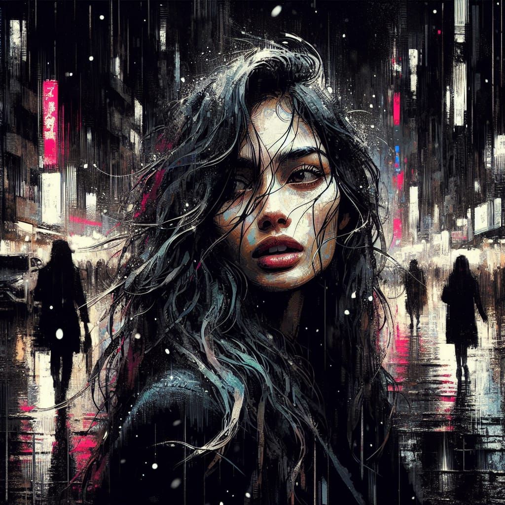 bride girl blond hair cel-shaded airbrush art