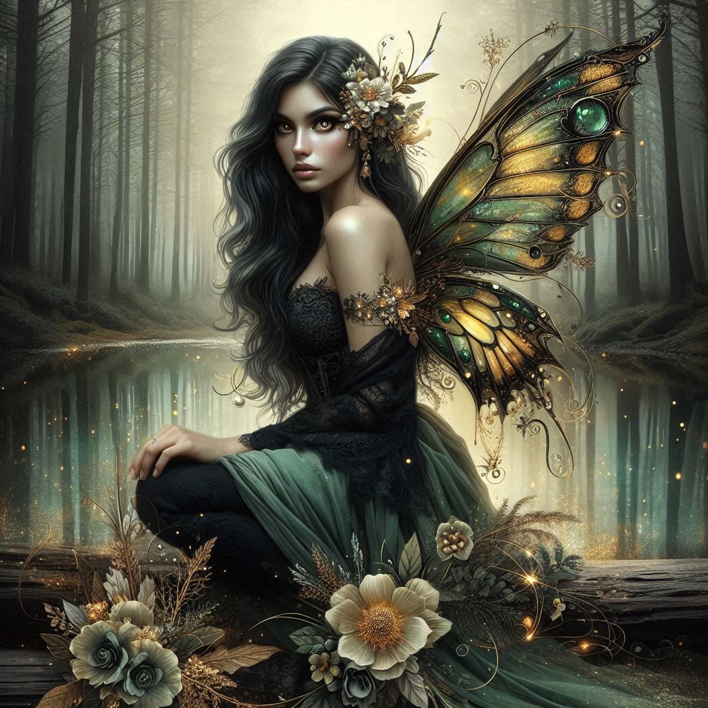 Cute girl watching stara Tim Burton Wadim Kashin Van Gogh Zdzisław Beksiński cool colors minimalist