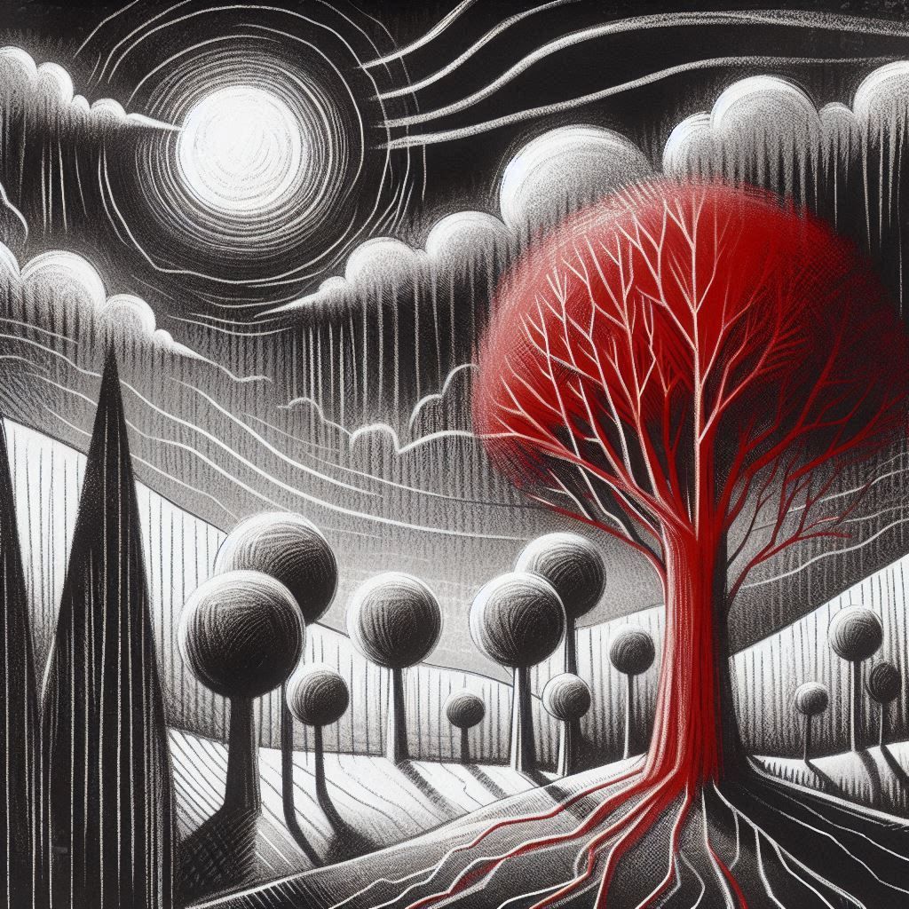 Fragmented forms of aonic figure with multiple viewpoints, geometric shapes overlapping in a complex rhythmic composition, bold vibrant colo...