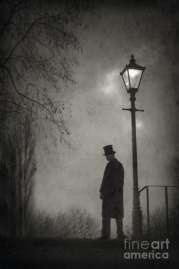 lonely man in crowd street