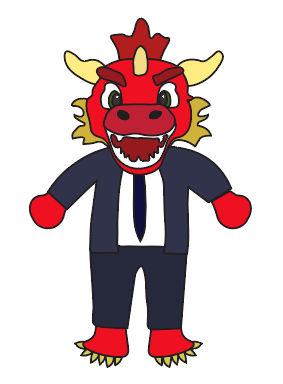 Dragon in suit