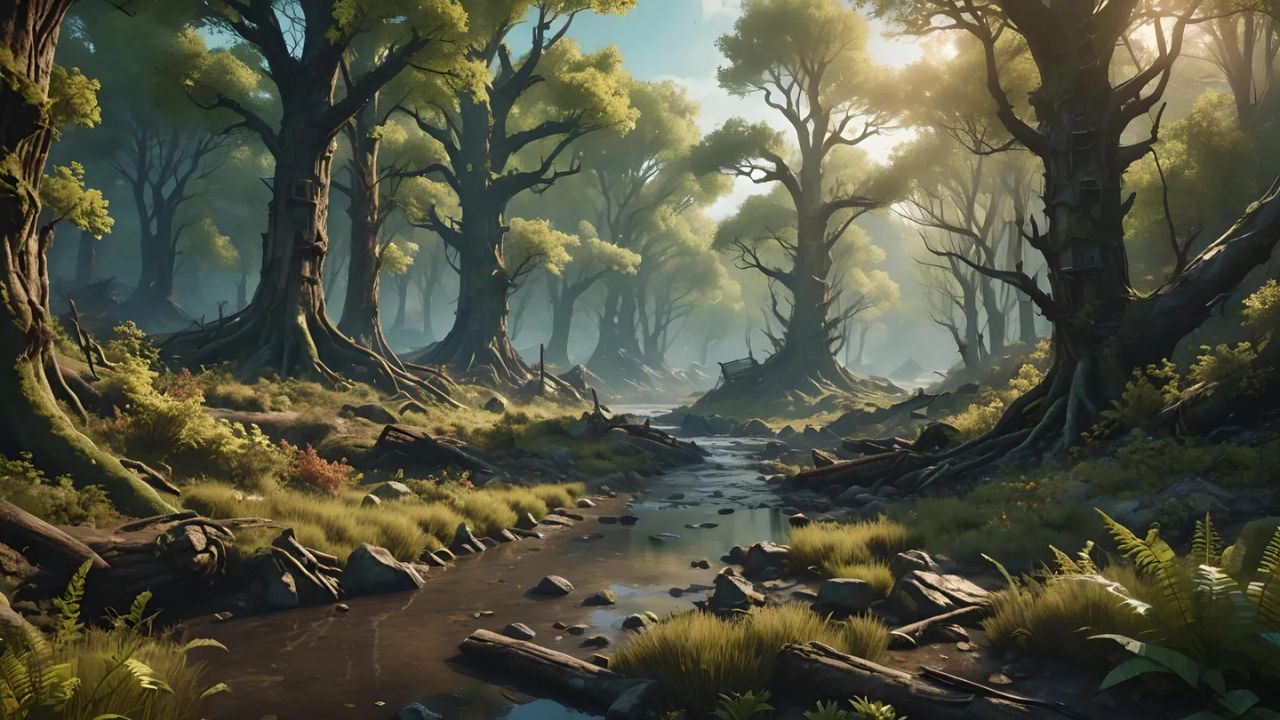 Background:

desolate fog-covered landscape