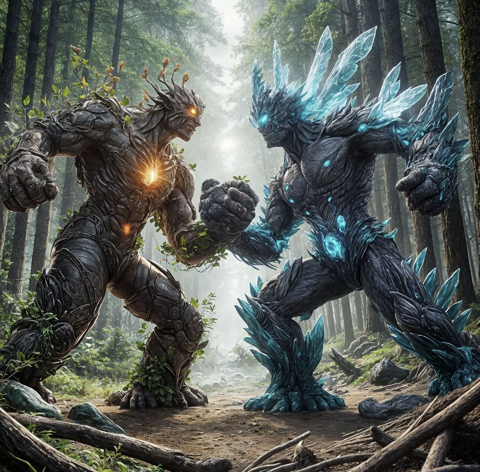 Earth Elemental, Rock Elemental, Crystal Elemental, Forest Elemental