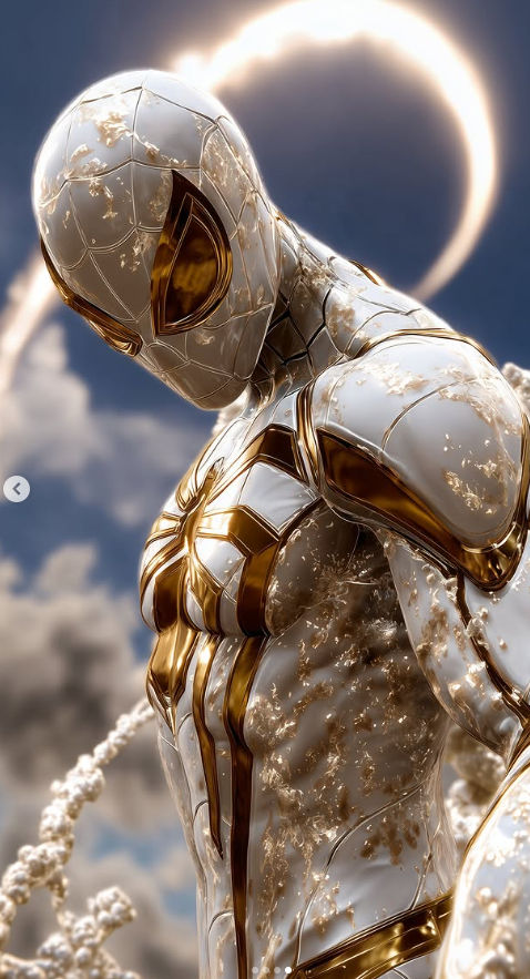 A colossal Primarch of Aureum Spire stands upon the radiant marble bridge above the golden clouds of Elysium. His monumental armor — the Aeg...