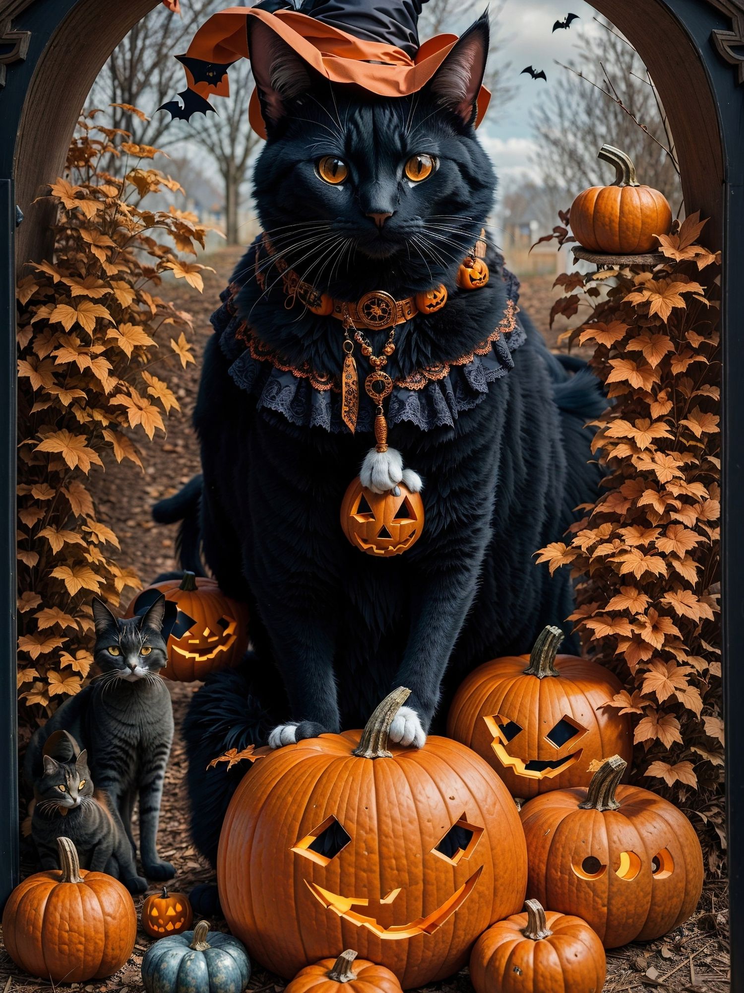 Vintage Halloween cat