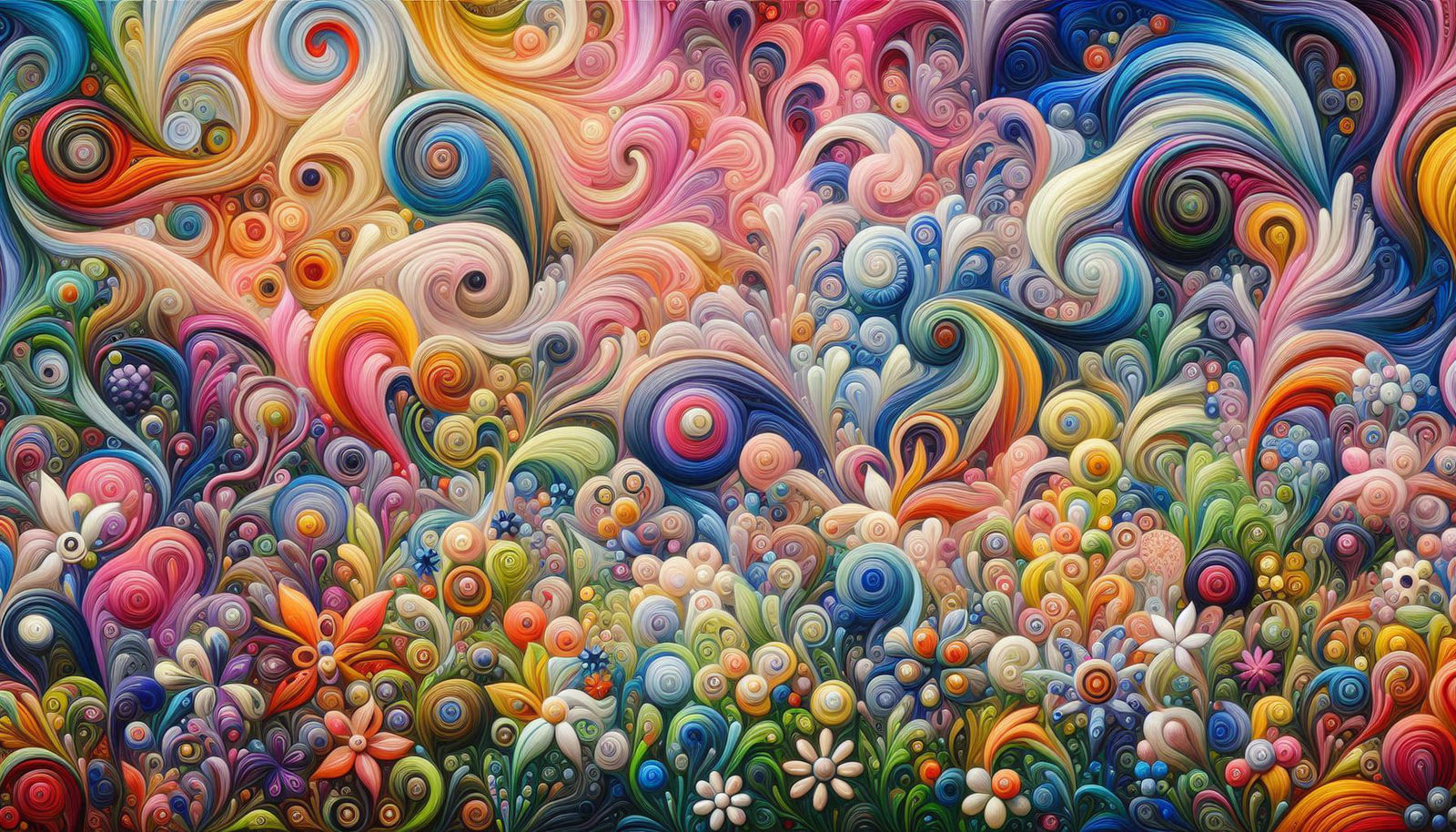 Rotate the individual elements of this start image in their apparent swirling counter clockwise and clockwise motion.