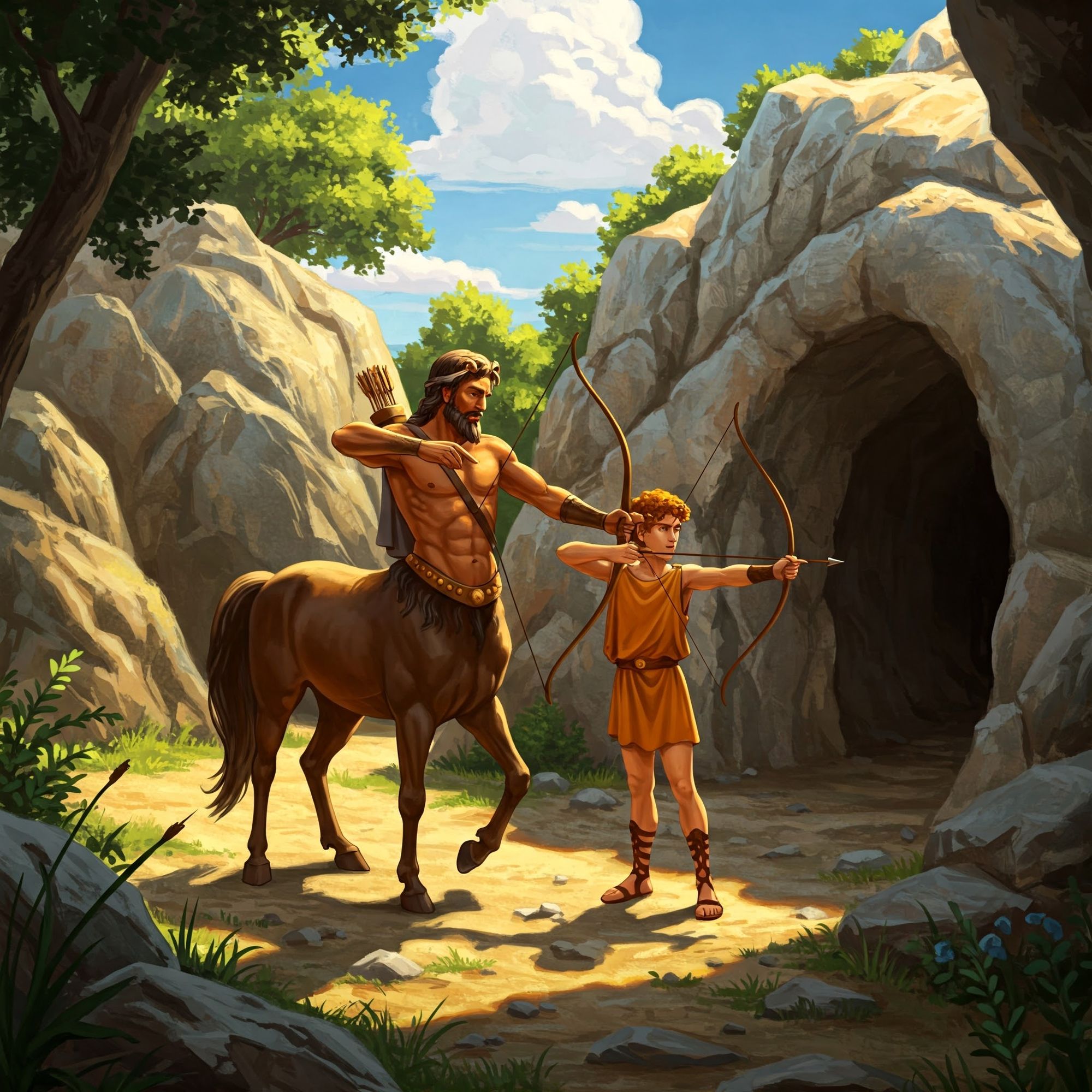 Hercules learns from Chiron. For The Athenian @Andronikos.