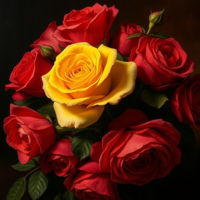 stained glass yellow rose #2