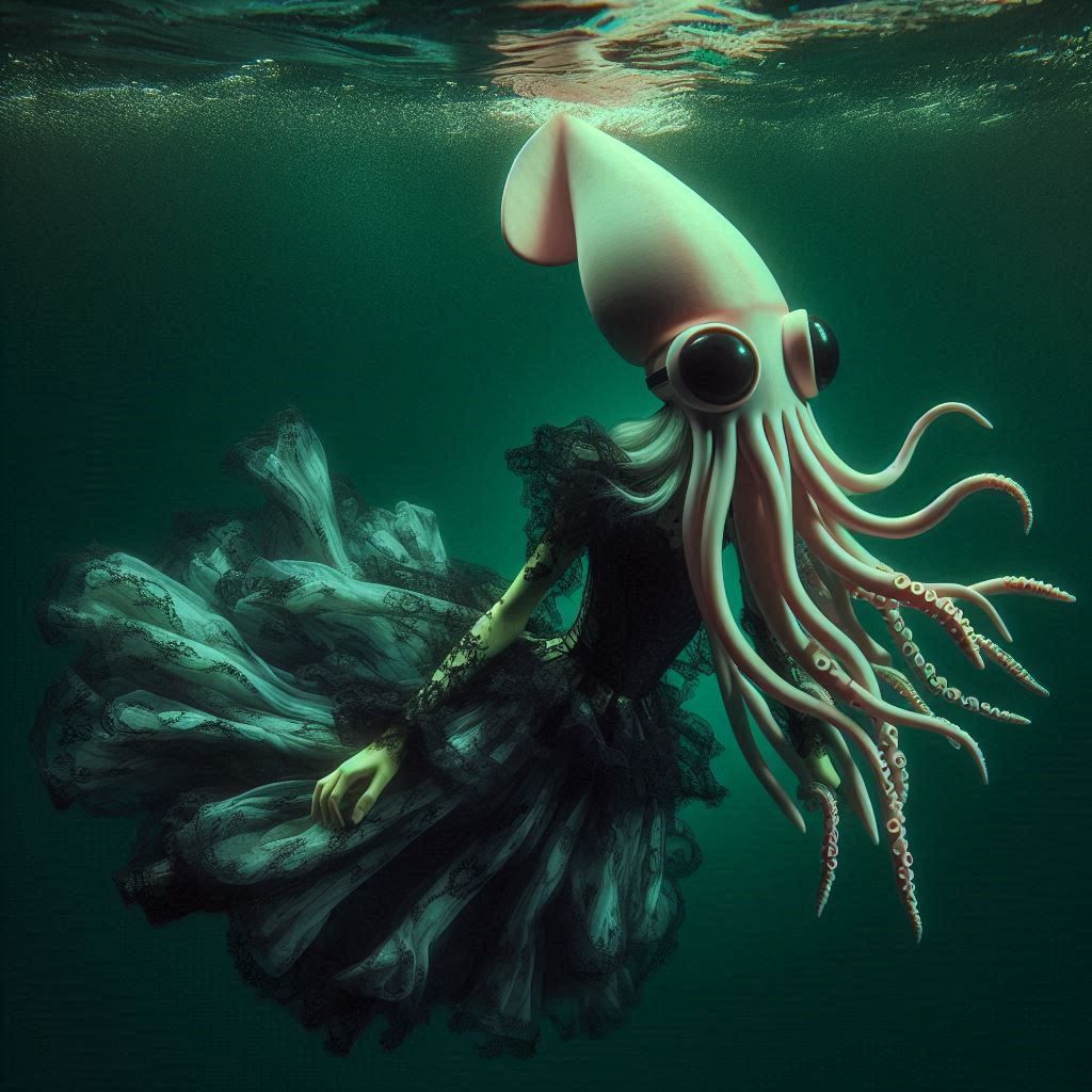 The interstellar aliens by Klimt have gentle souls, conquering the darkness of the universe with love.