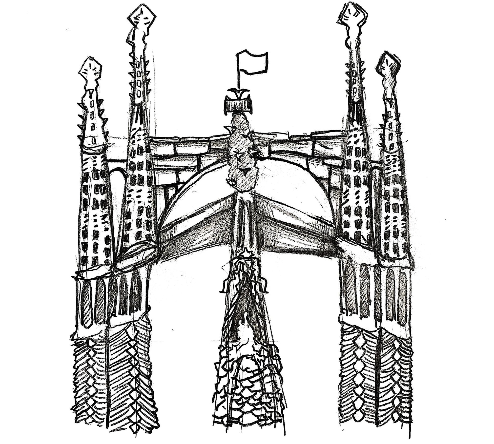 should be a Spanish theme colorization, blue, white, red, yellow. The white flag on top should be Spanish flag