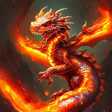 vibrant fire dragon baby
