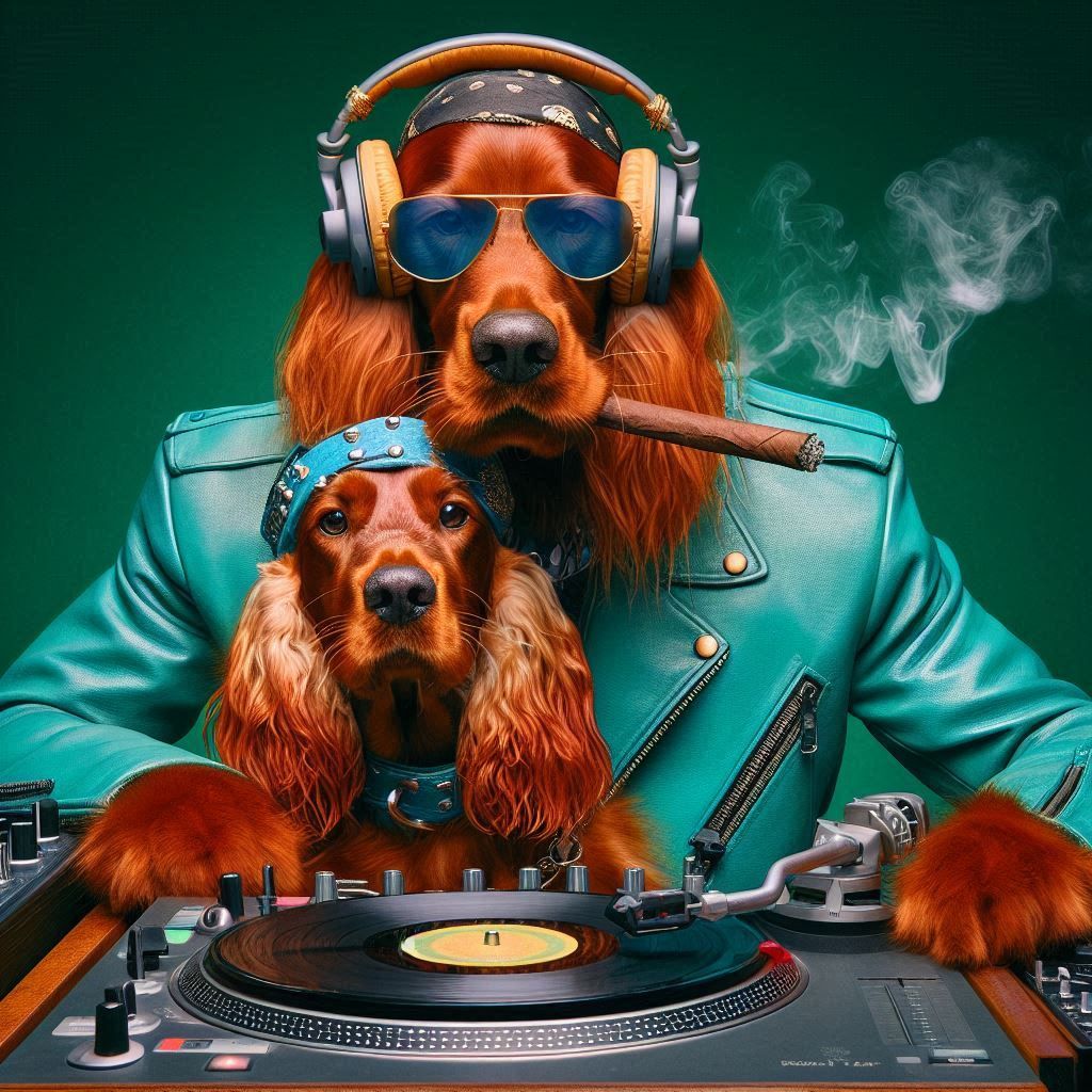 Oïl Painting My irish Setter 