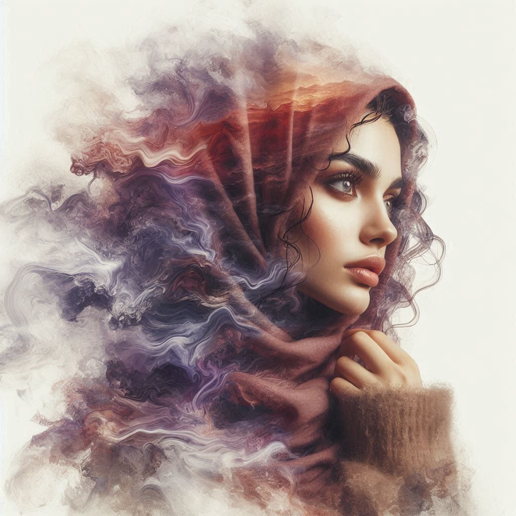 Oil Painting  double exposure