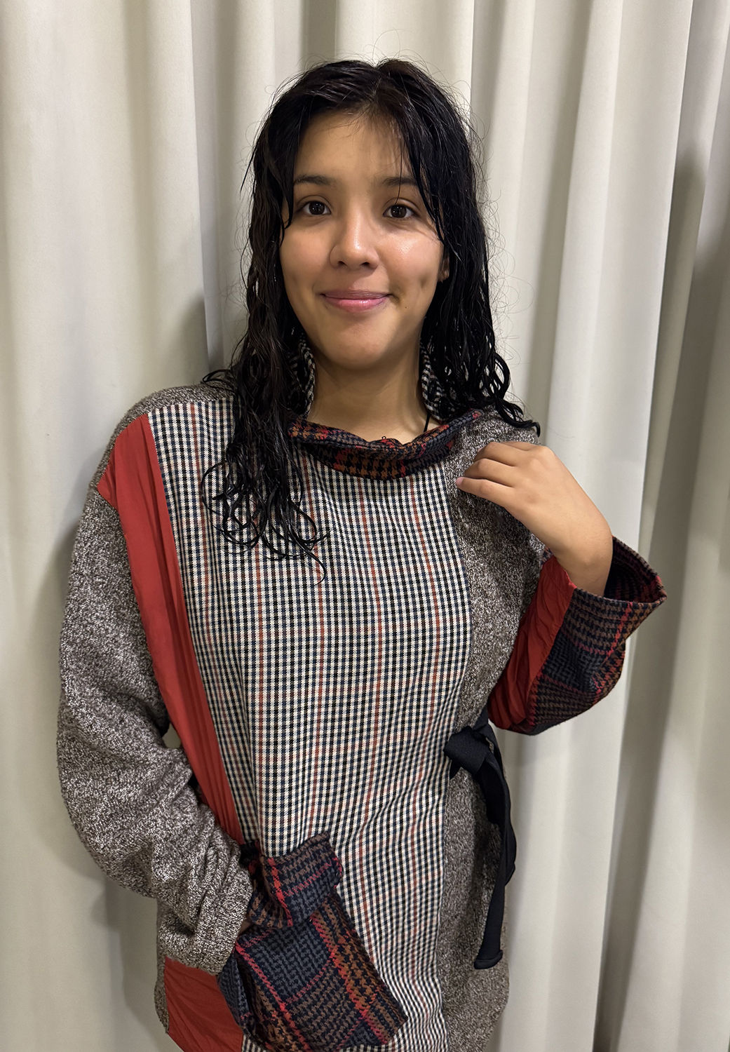 Latina princess with crown in regal castle setting, crystal chandeliers. Maintain close up photo realism showing model's full head with crow...