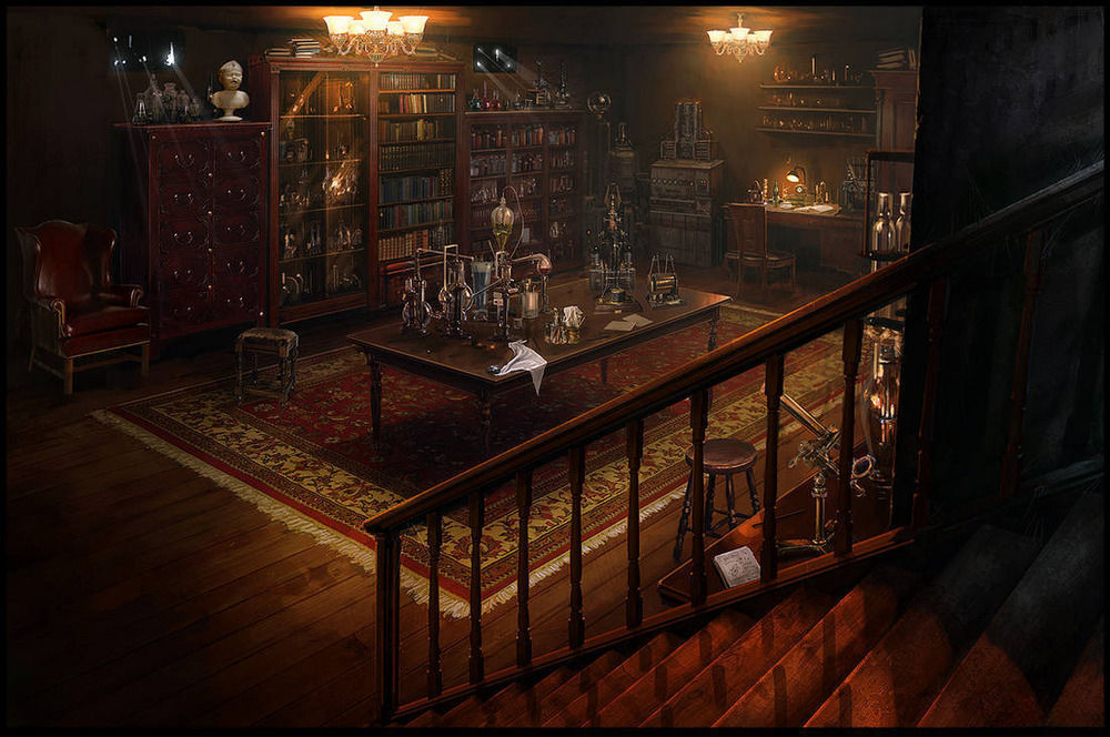 Crazy Scientist In His Secret Laboratory