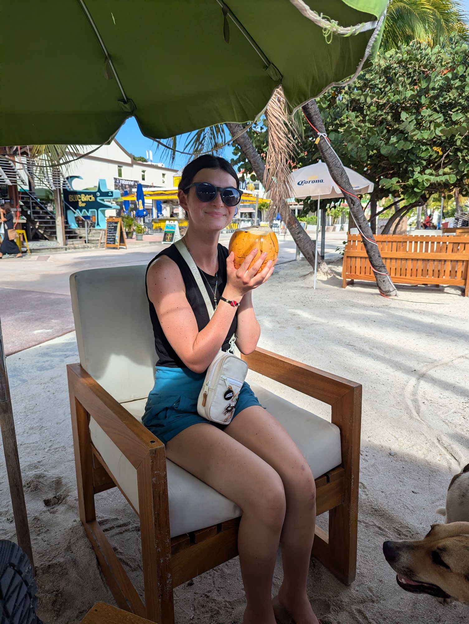 The woman holding the coconut, 
