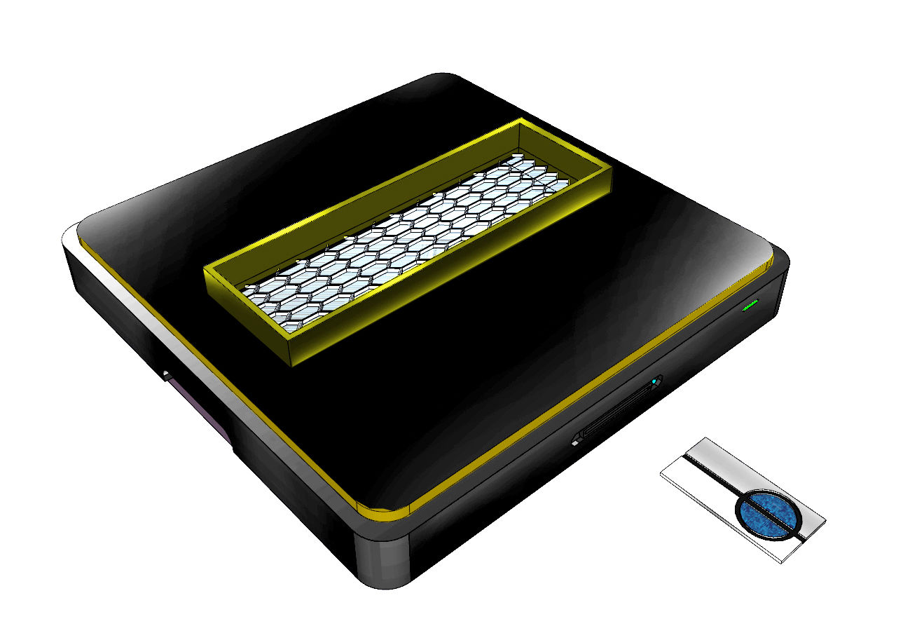 glossy black box with gold trimming