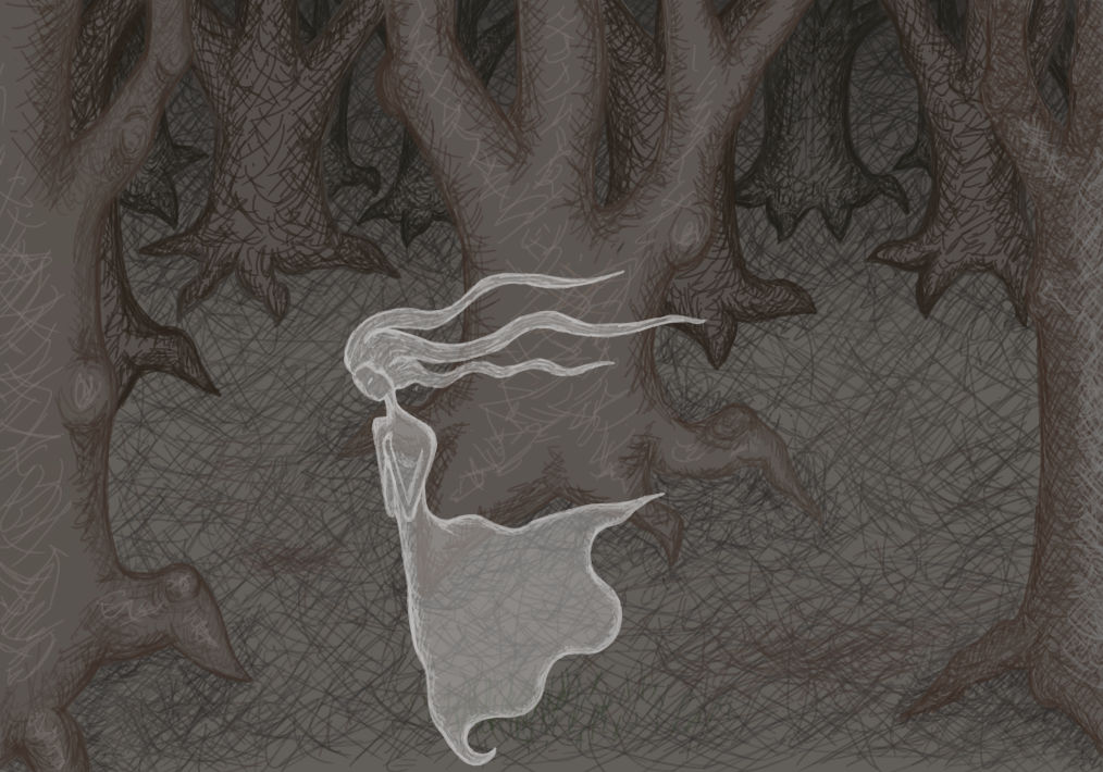 Little ghost in forest