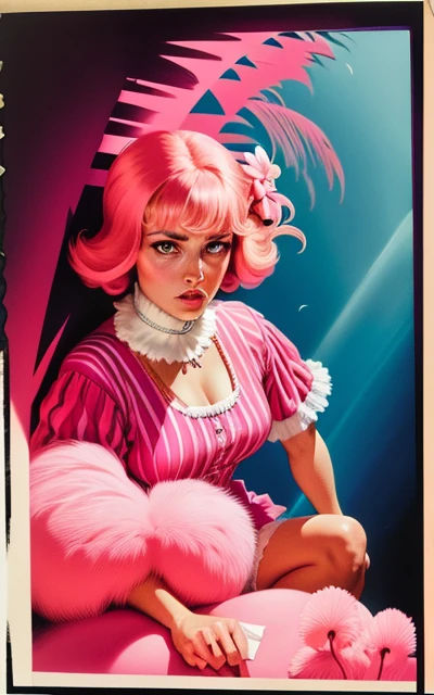 La puerta del fondo se abrirá y MADAME PAZ se aproximará. Es una vieja enorme, con una pomposa peluca de lana color zanahoria y una flamante...