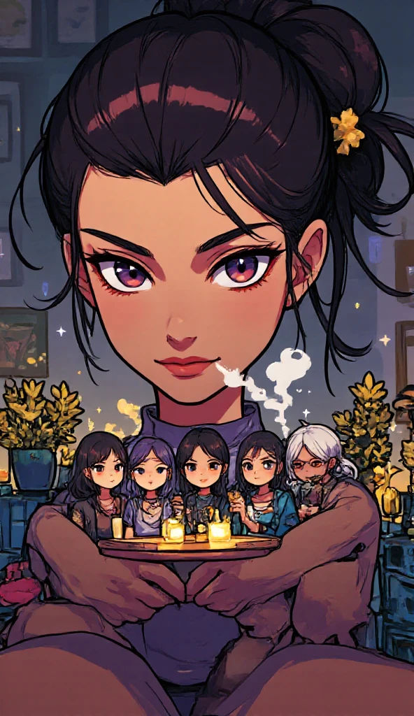 Algunas noches nos divertimos en cubierta con un pequeño tamborilero, que reúne a todos los marineros alrededor suyo y les cuenta historias ...