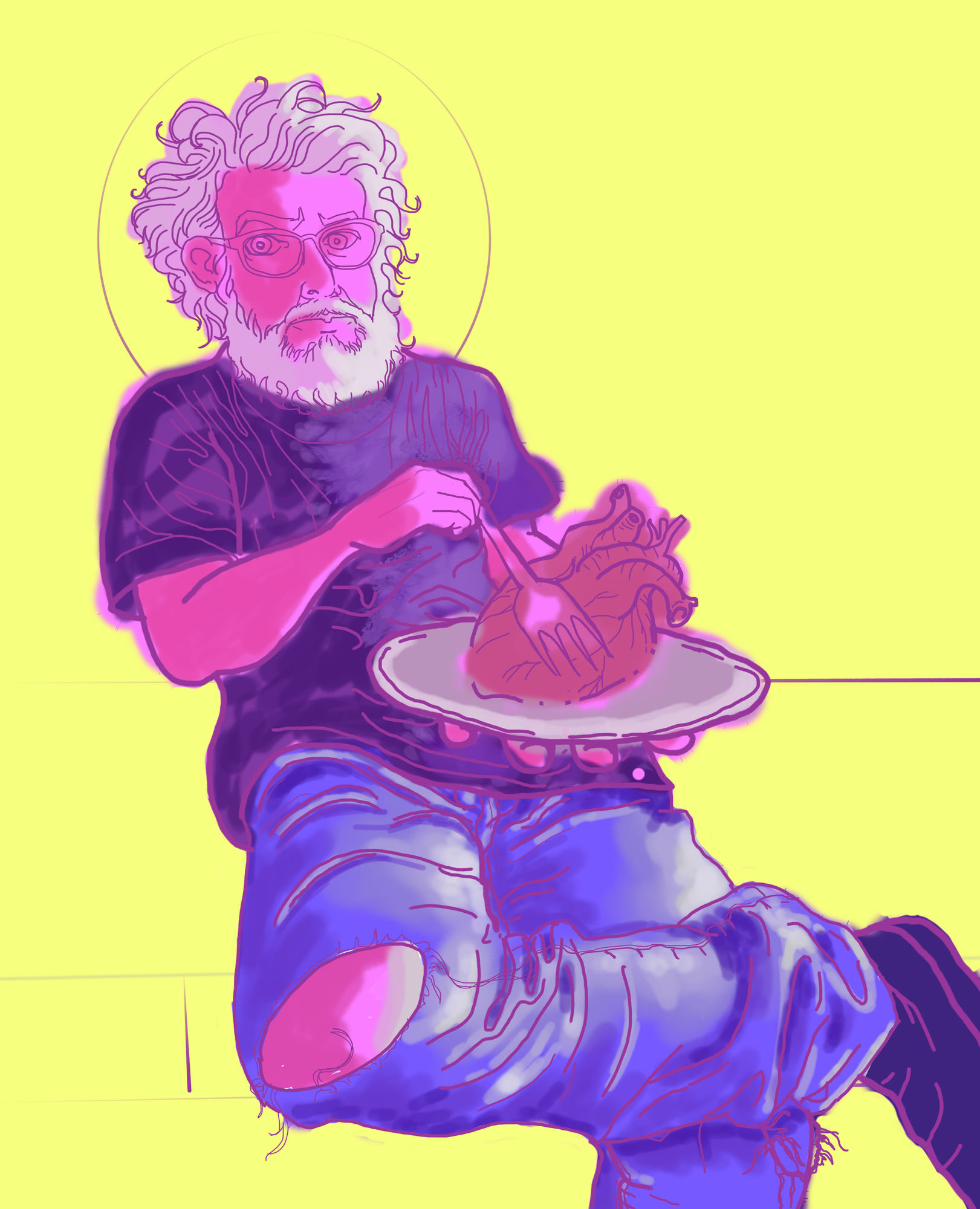 Leone Gala, con gorrito de cocinero y delantal, trata de batir un huevo en un cuenco con un cucharón de madera. Filippo bate otro, también v...