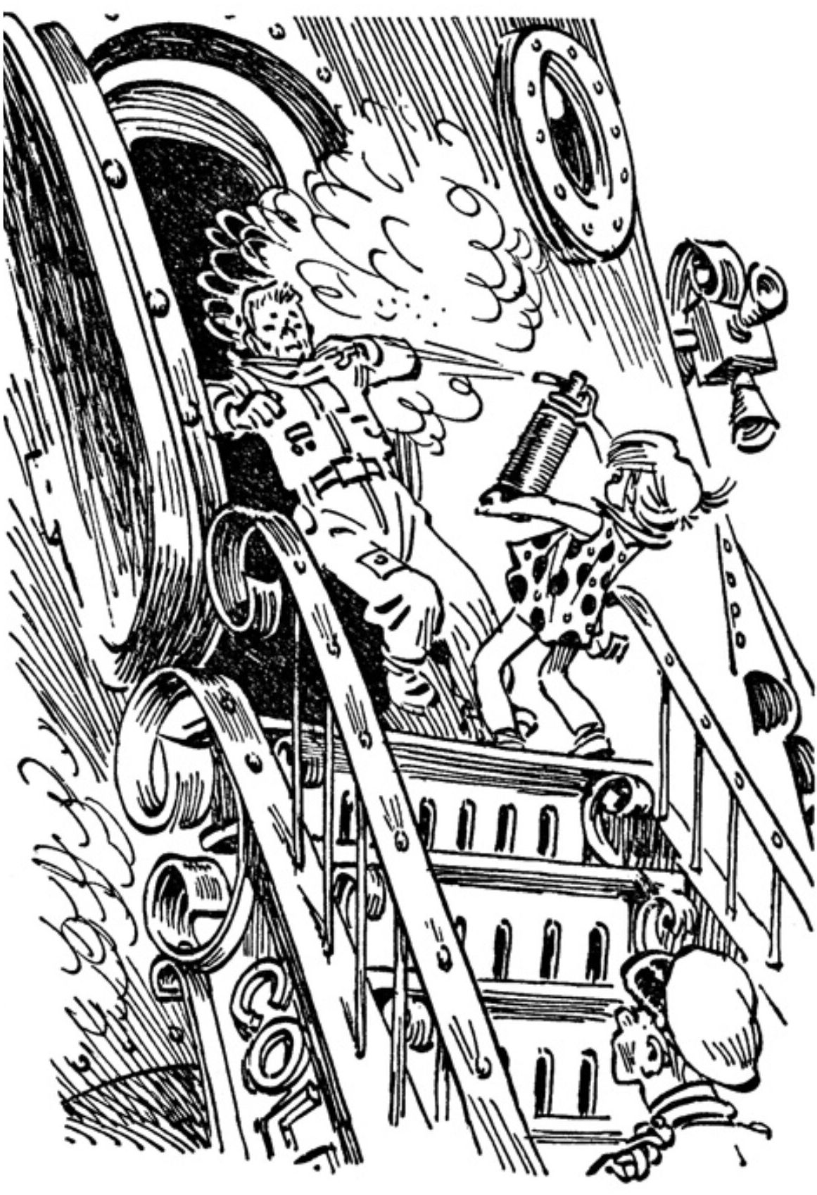 Alice pours the vaccine on the returning expedition of the planet Coleid and prevents an epidemic of space plague