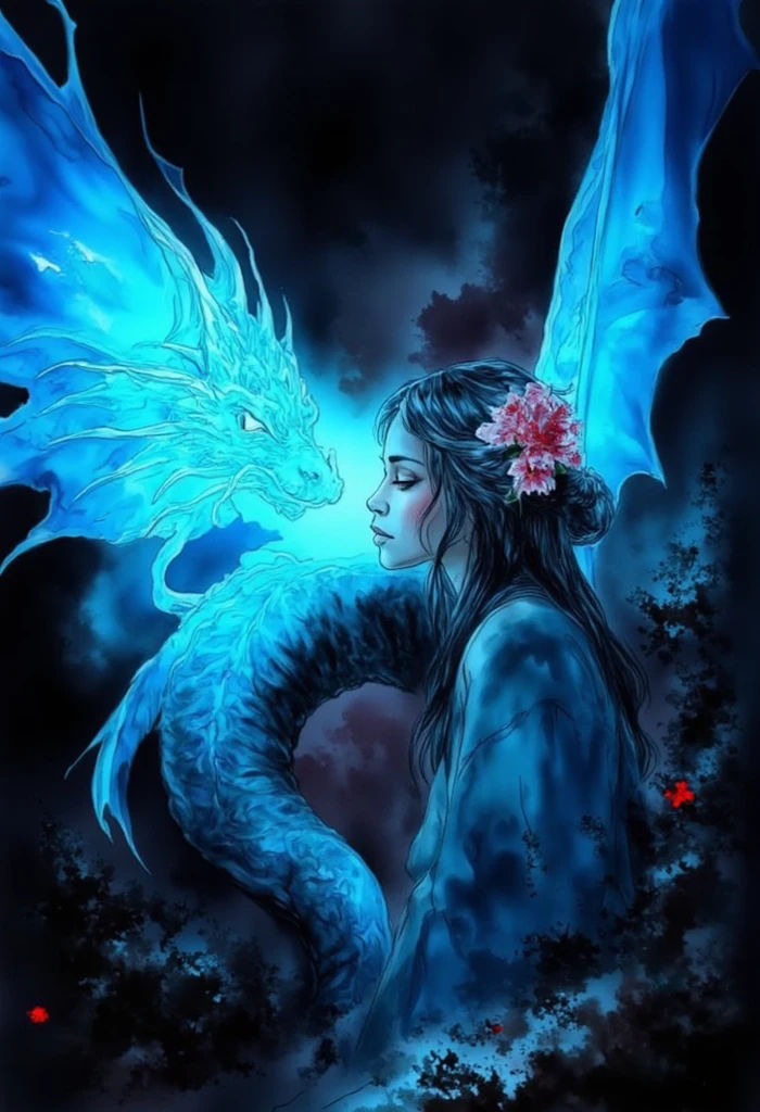 `abstract sumi, calligraphic elements, spiritual art, monochrome palette, dynamic composition, gestural marks, intuitive painting, evocative...