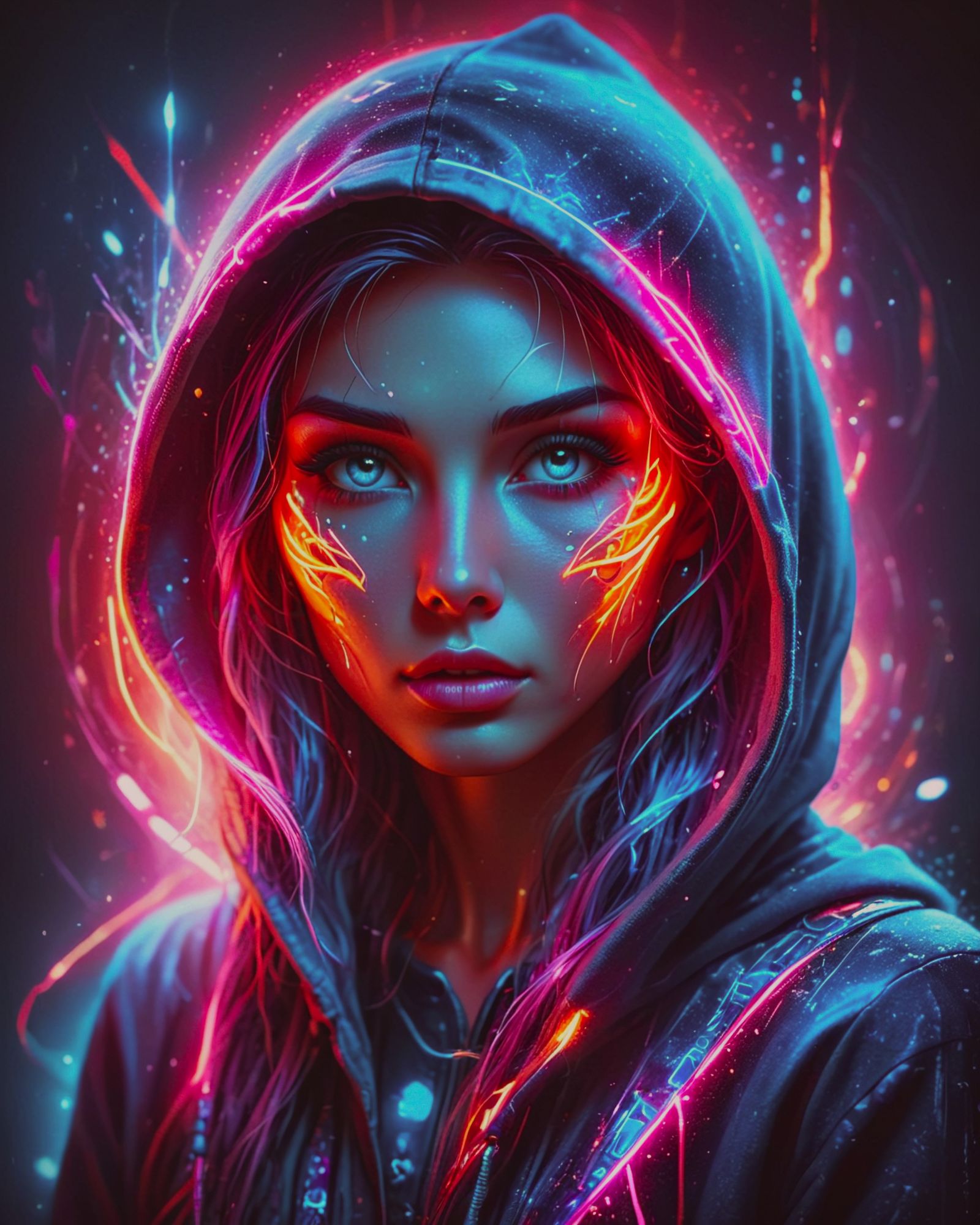 cyberpunk digital artwork