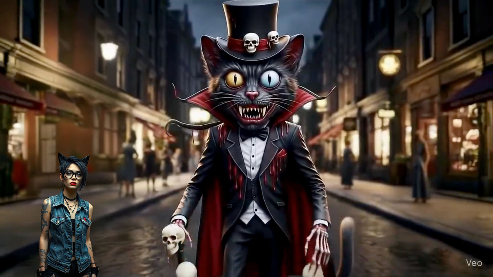 Jen and the Vanpire Brat share an awkward exchange XD