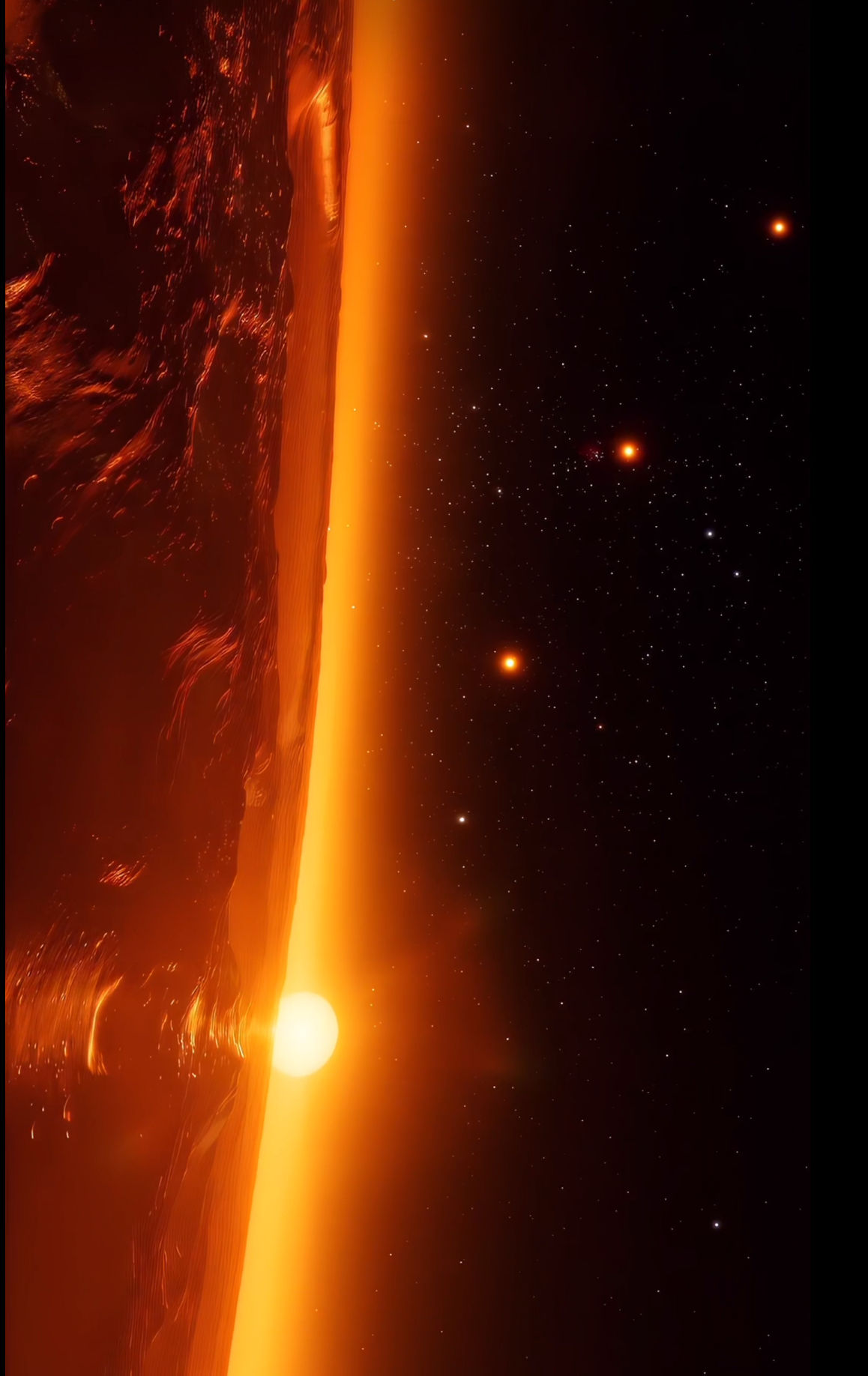 create 3d hd picture of the earth with the background as the galaxy, make it vertical and very long for my Infograph. you can include stars...