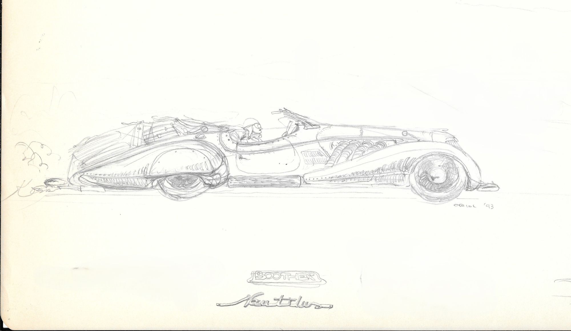 1953 sport car Metallic silver