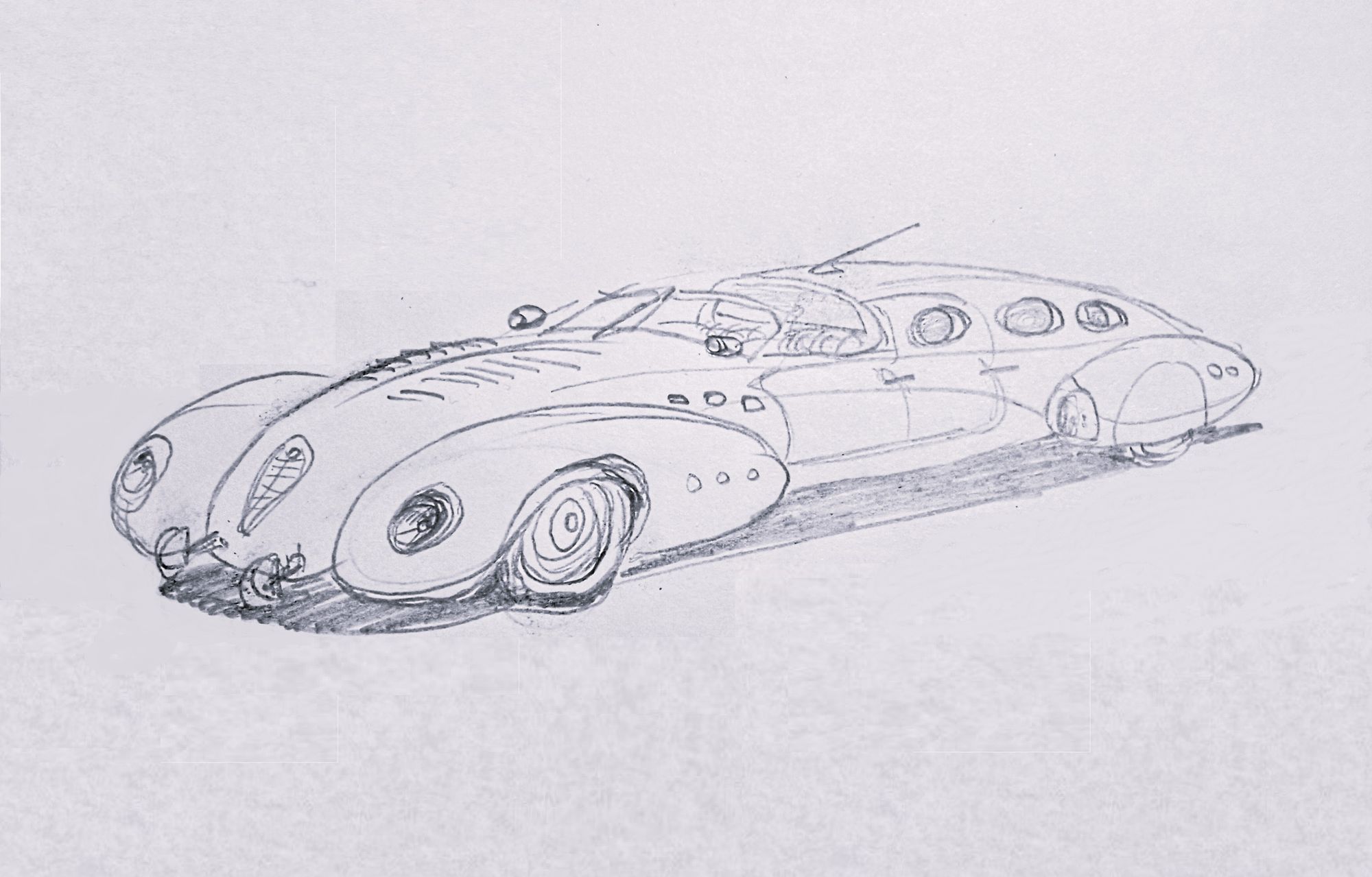 Old rounded limousine