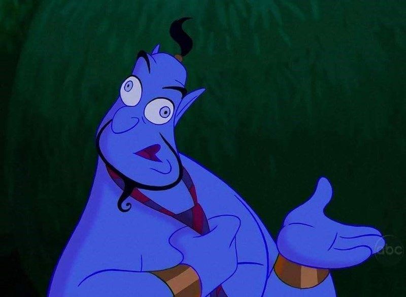 The Genie from Aladdin doing impressions of different popular Video Game Characters in a deleted scene from the 1992 animated film