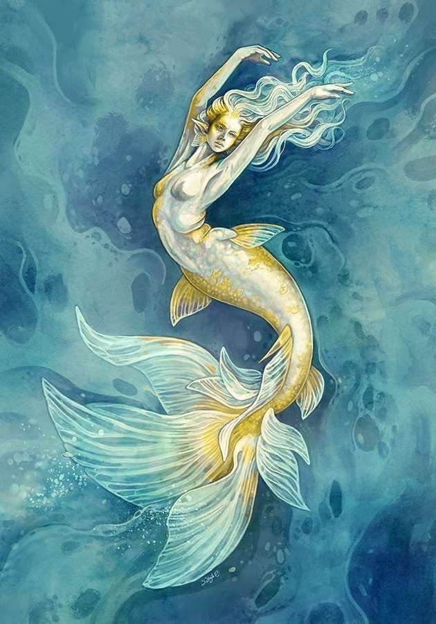 A silver haired young siren