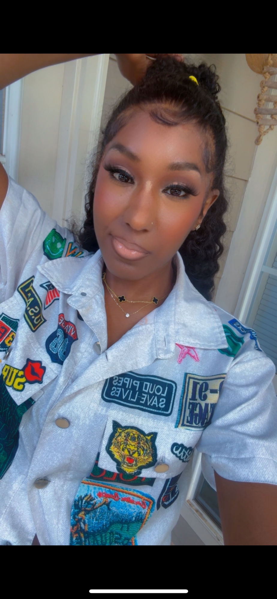 
Create photo of me in a dreamy y2k style portrait of me laying on a shiny pink satin bedding as i hold a large 90s style chorded phone and ...