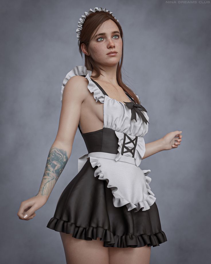 Ellie Williams as a maid