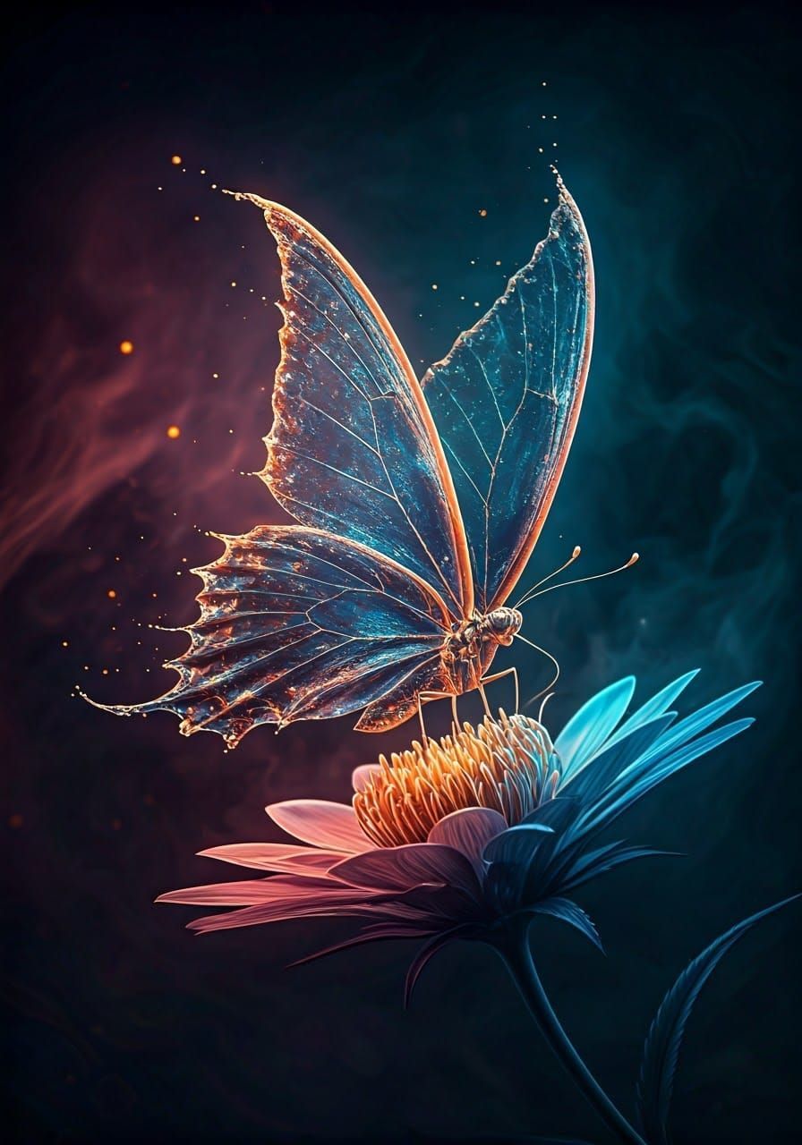 butterfly Zdzisław Beksiński monochromatic