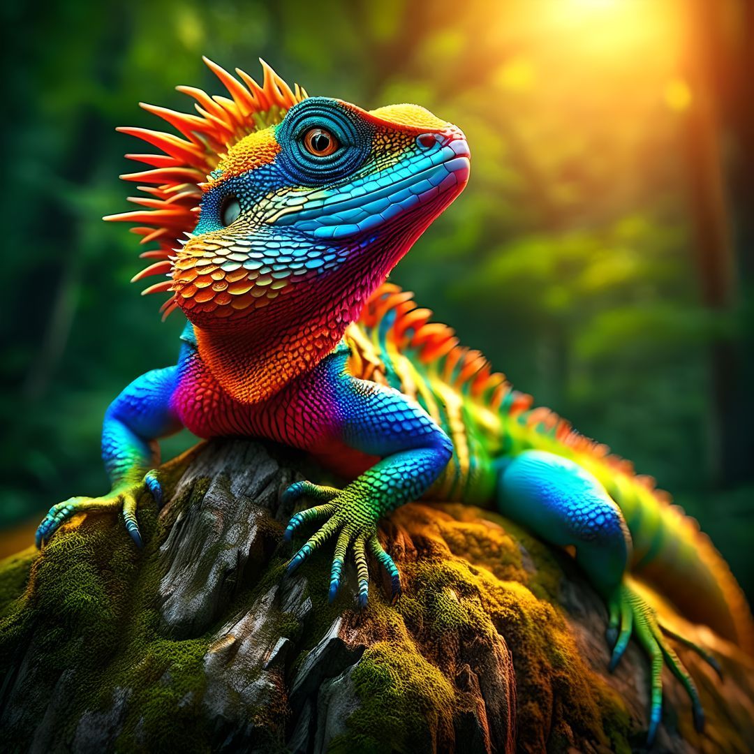 Iguana Zdzisław Beksiński Van Gogh cool colors color gradient deep color