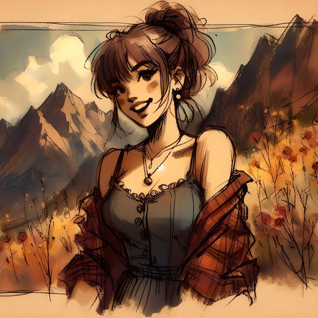 Piękna kobieta pełny dekolt piersi  deep color