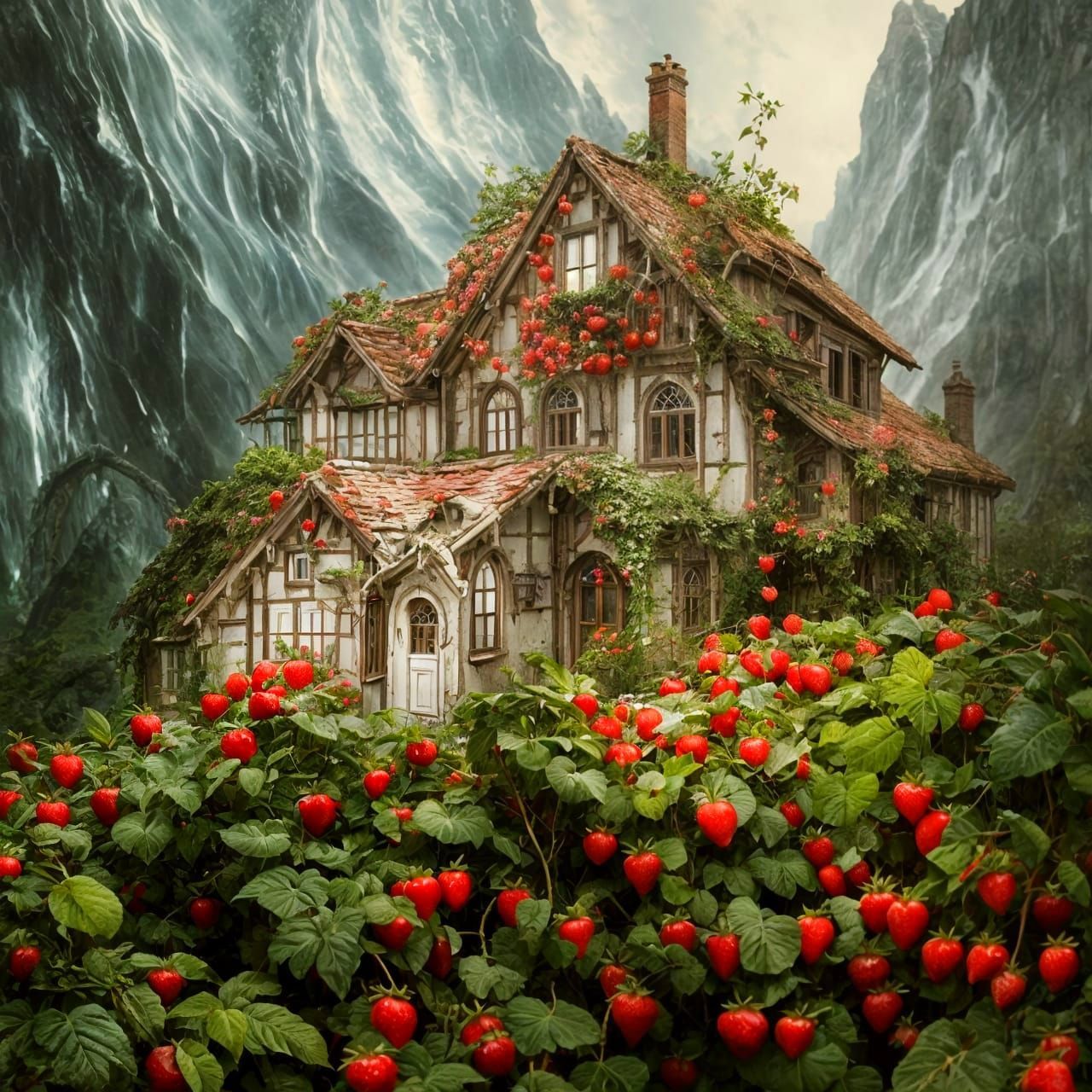 House Van Gogh Tim Burton  impressionism deep color