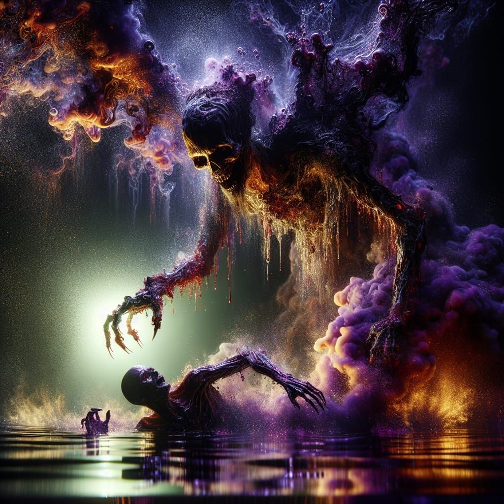 Ghost Zdzisław Beksiński Tim Burton cool colors deep color color corrected