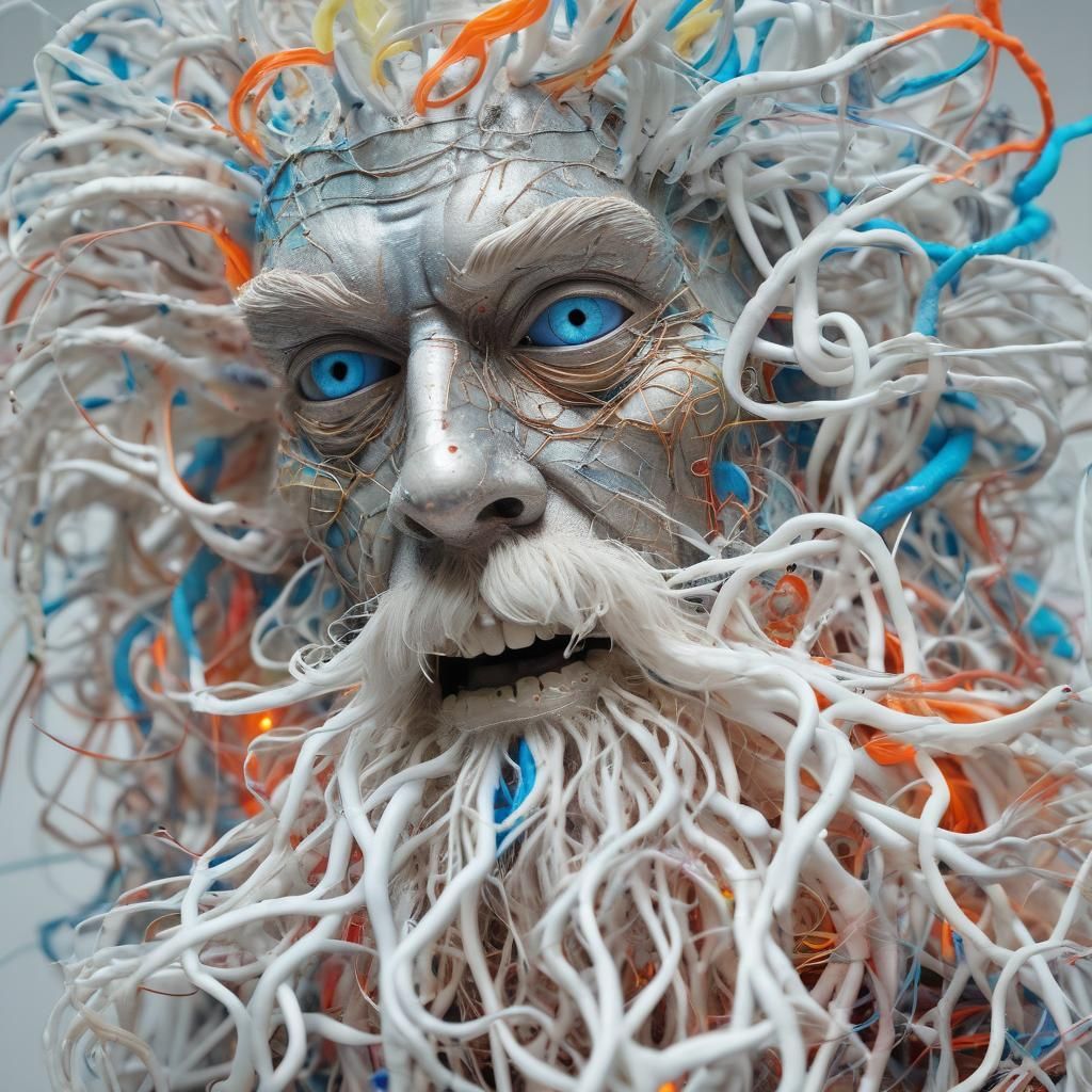 Fantastic adorable cute girl elf art Brut mandelbulb