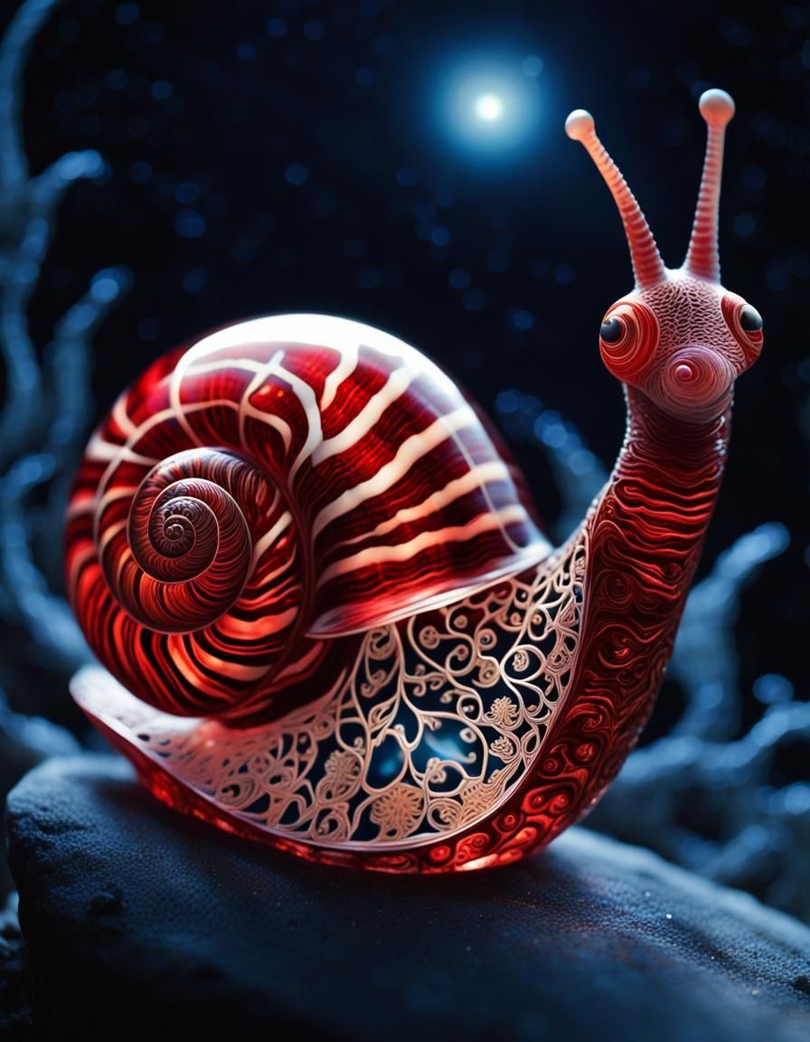 Snail Zdzisław Beksiński Van Gogh cool colors color gradient deep color